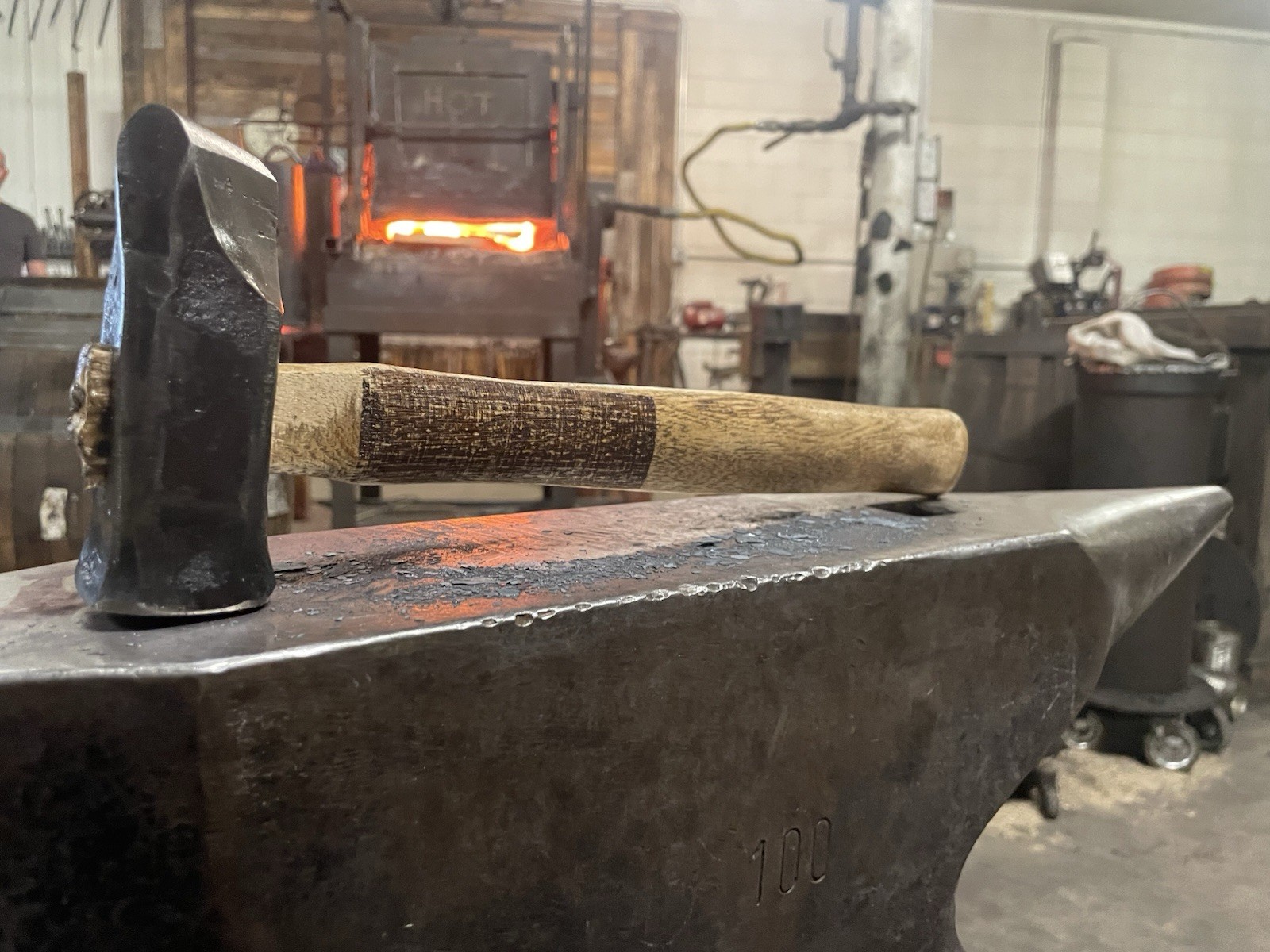 Left Diagonal Peen Forging Hammer 2LB 6OZ/ Hand Forged 4140 Steel in USA