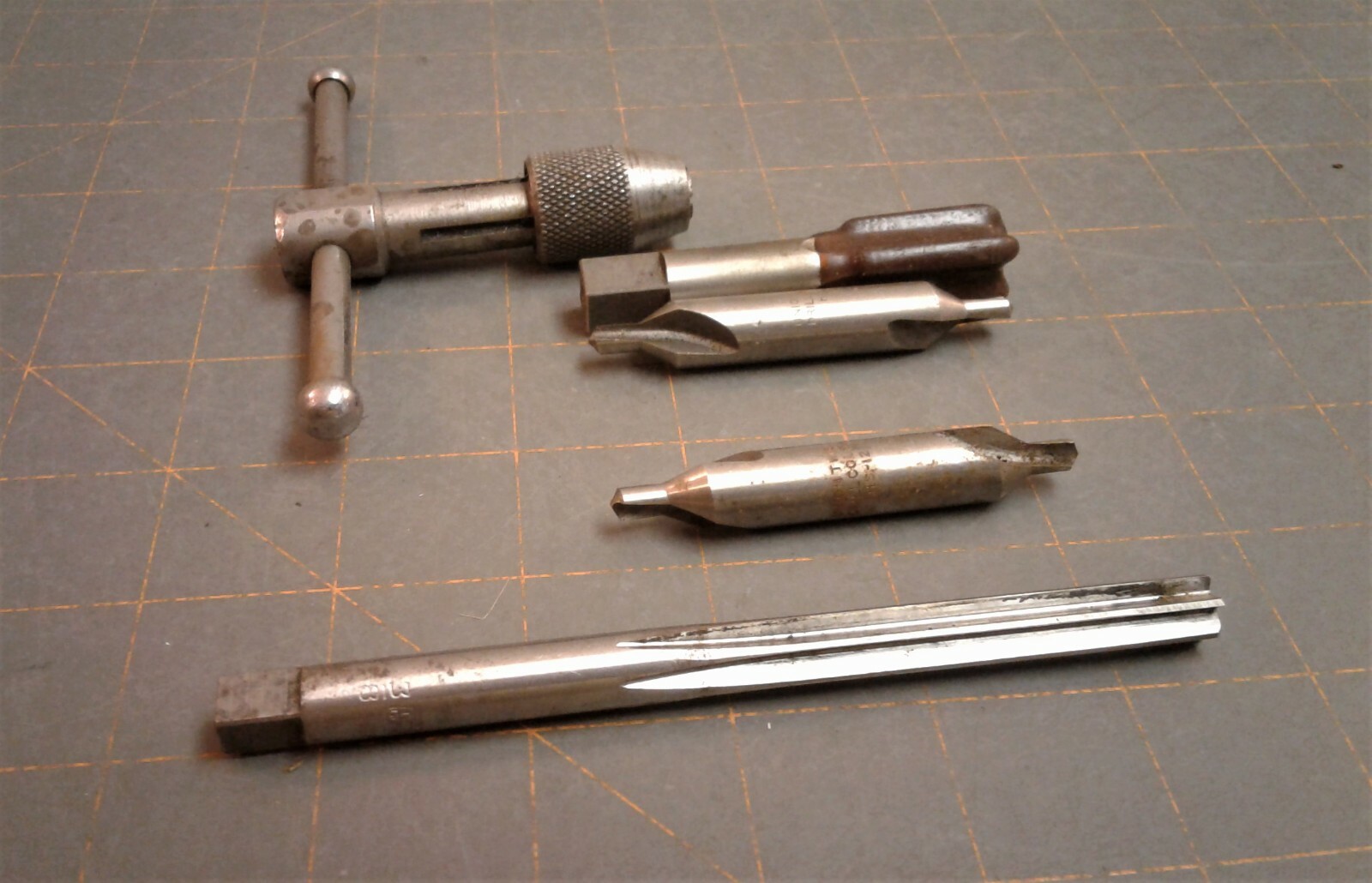 Vintage T Tap Handle 2 Union Twist Center Drills RE 18 NF NOS Tap Reamer Tools