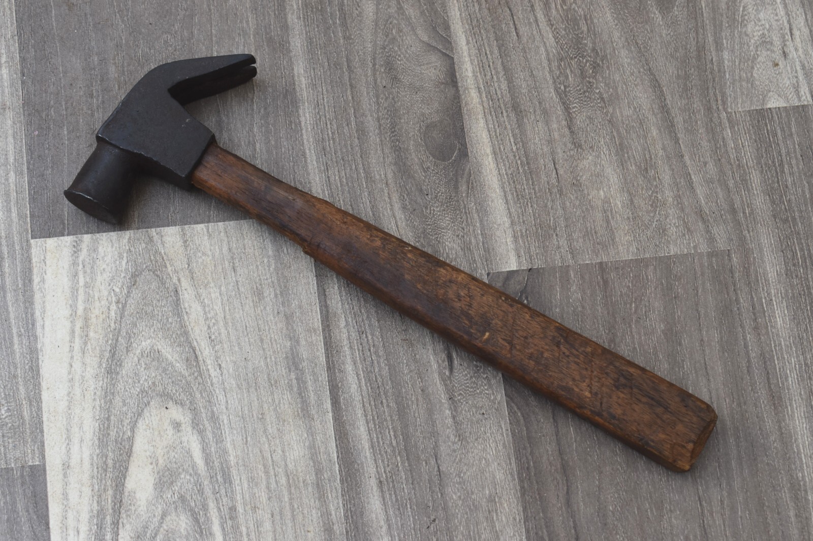 Vintage Blacksmith Hammer Iron Handforged Wood Working Claw Hammer Tool Workshop
