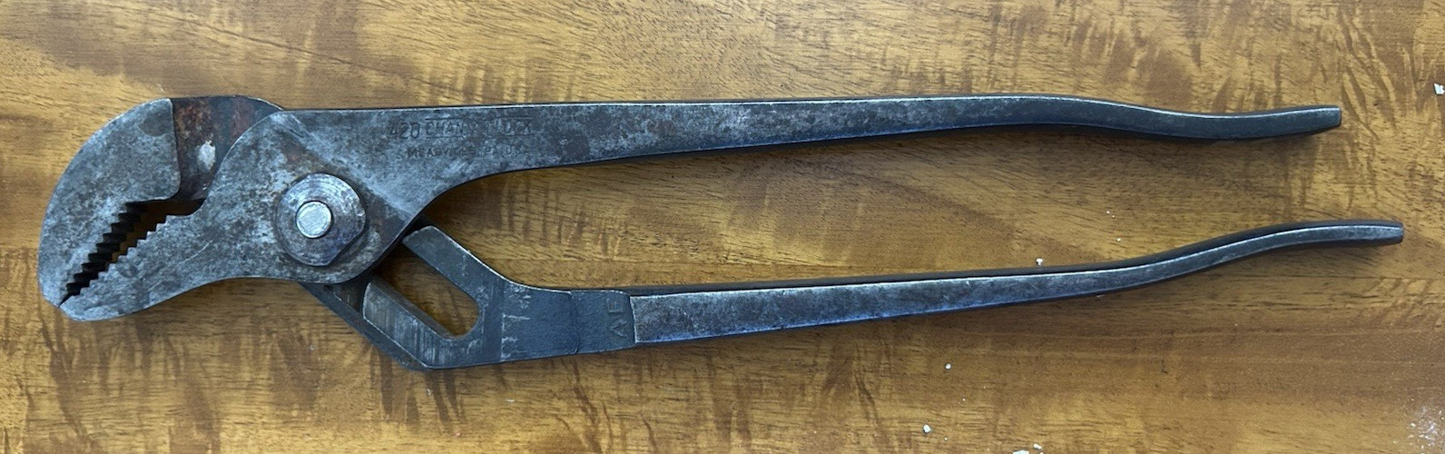 Vintage No. 420 Channel Lock Pliers Champion- Meadville PA-USA