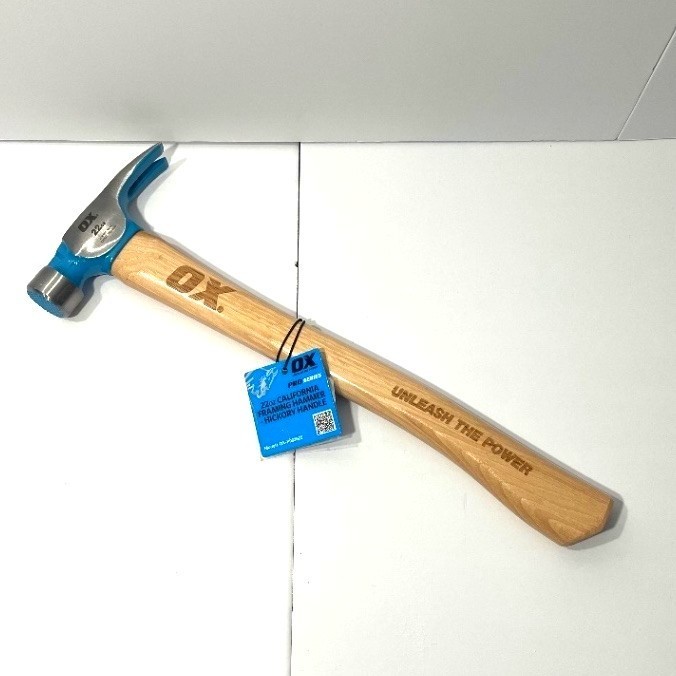 OX Tools Pro Series 22oz. California Framing Hammer, Straight Claw, Milled