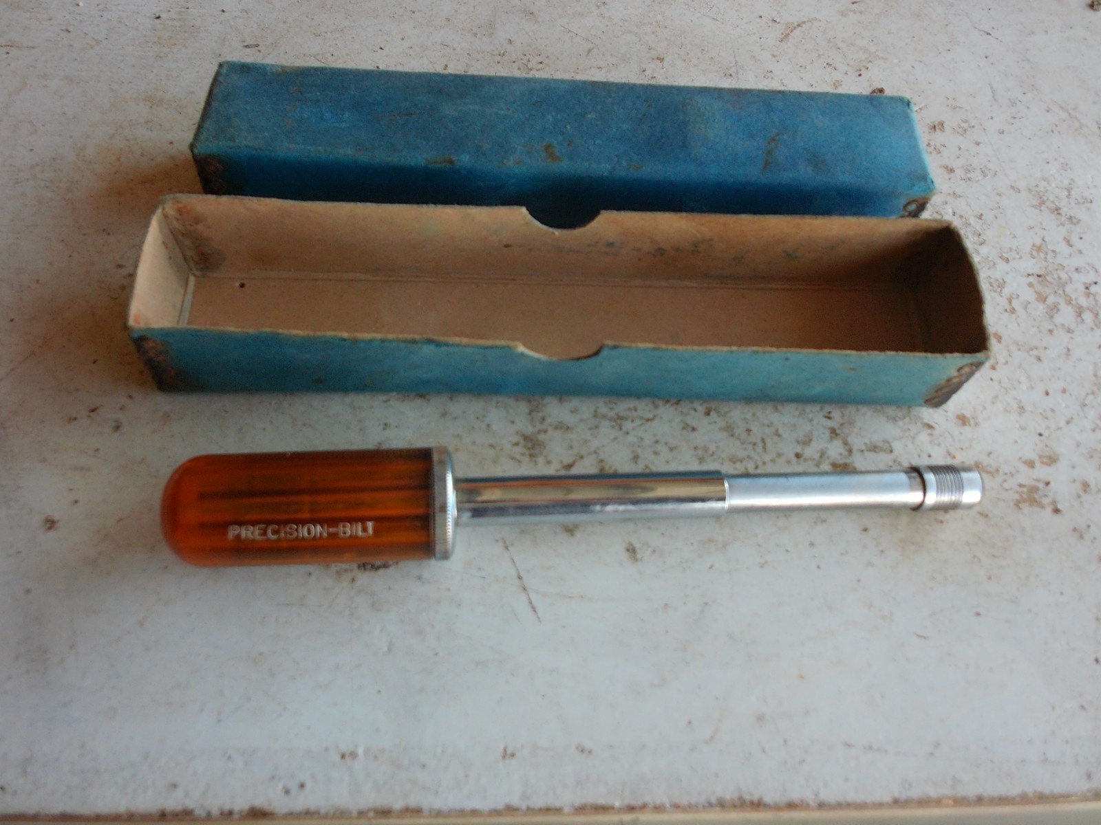 Vintage Precision Bilt Push Drill with Bits and Box Lot 26-12-3