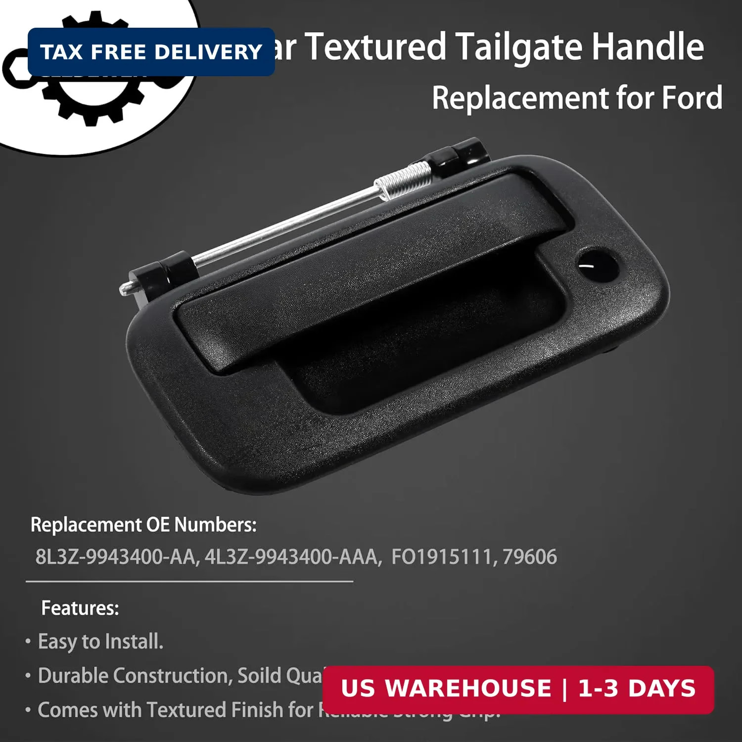 Tailgate Door Handle Exterior, Compatible with 2004-2016 Ford F150 F250 F350 F45