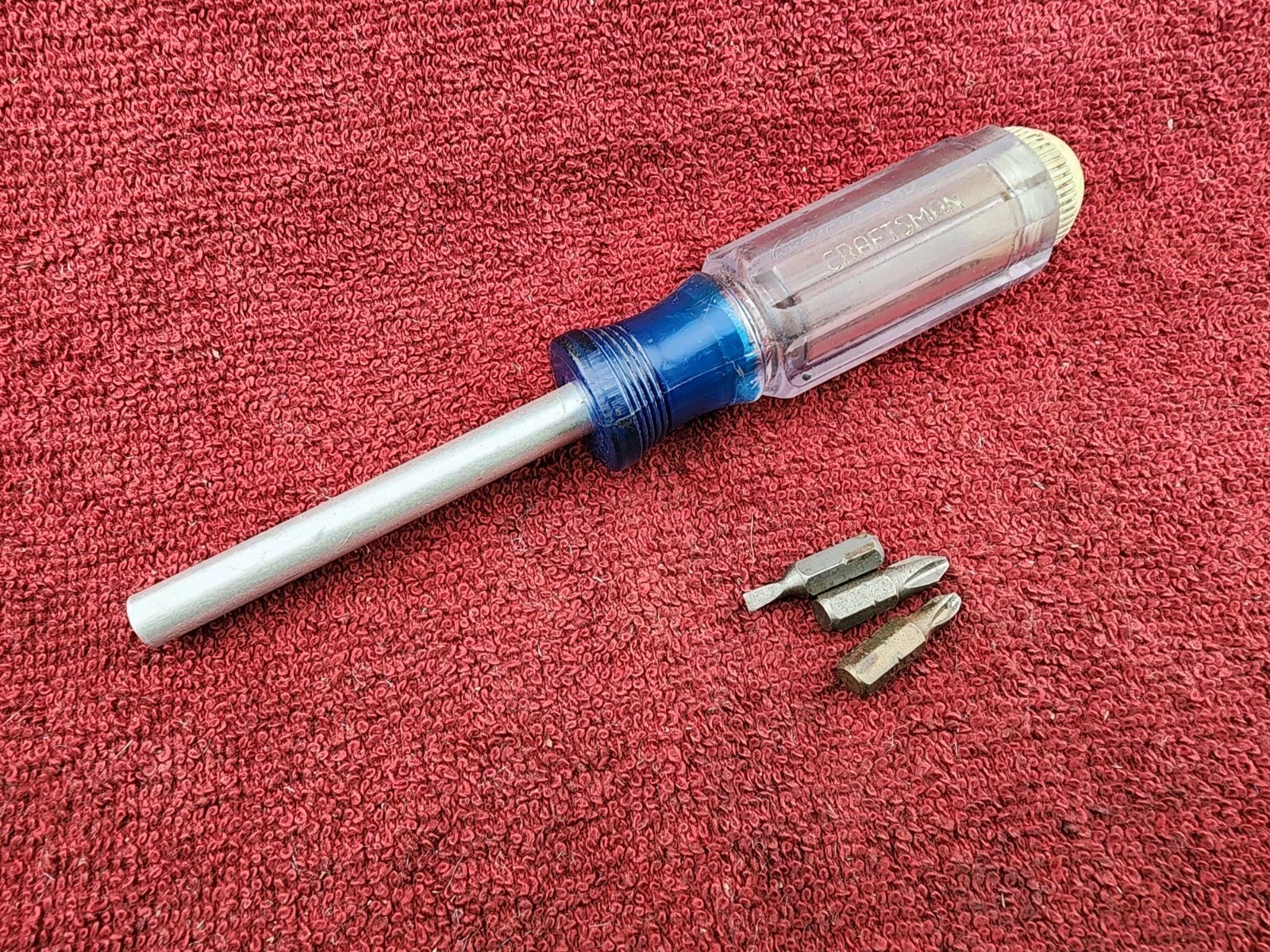 Vintage Craftsman Magnetic 1/4″ Bit Driver w/ Cap 41467 WF USA
