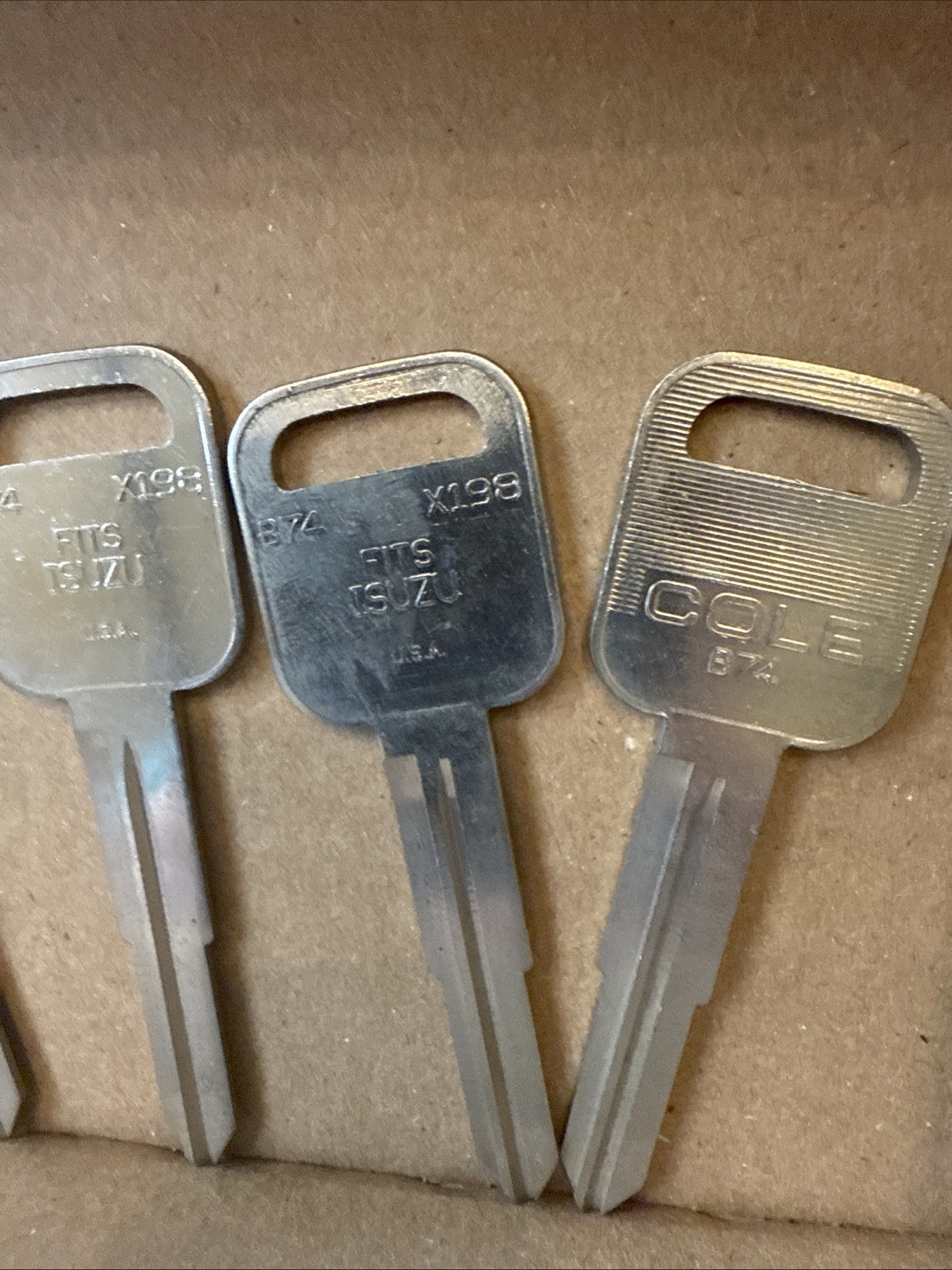 Lot Of 5: Cole X198 Key Blank Fits Honda Isuzu B74