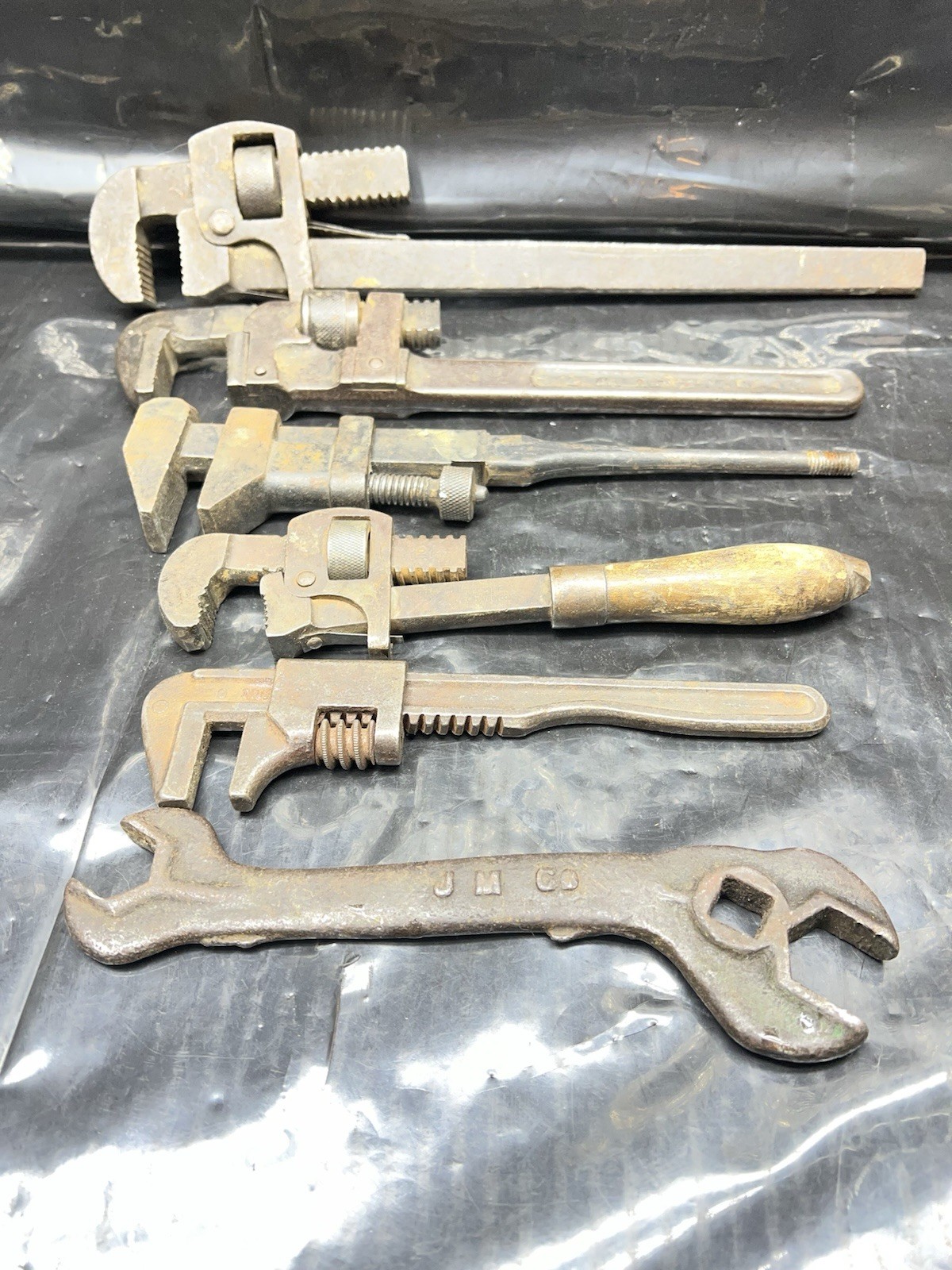 Antique Lot of 6 Pipe Wrenches {635}