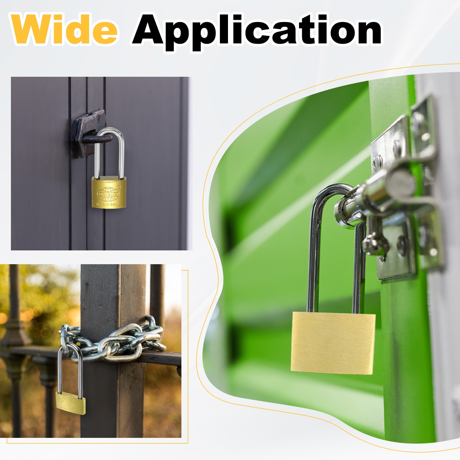 Alloy Steel Padlock with Key, (3/4″x0.5″, 2 Pcs), Short Shackle Lock