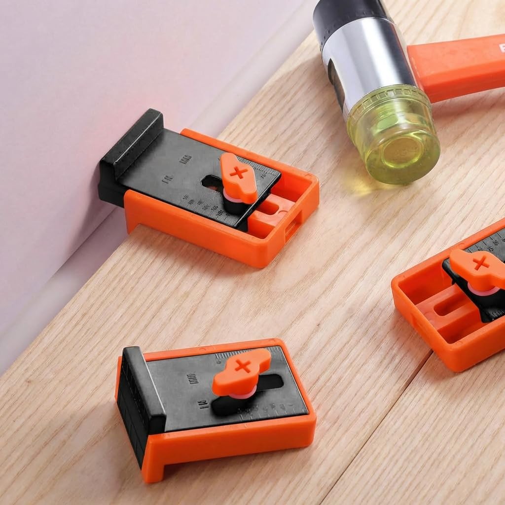 M MEEPO 20-Pack Upgraded Flooring Spacers, 1/4″ to 1″ (6mm 25mm), Orange