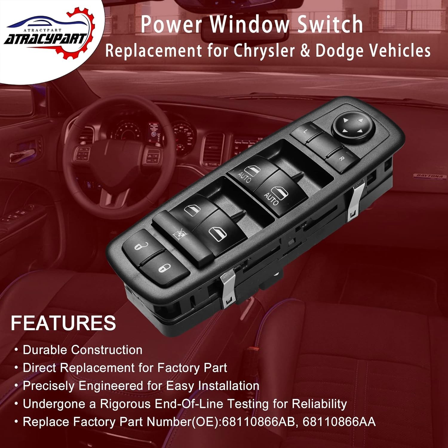 Master Power Window Switch | 3 PINS + 9 PINS Check Required | Replacement for