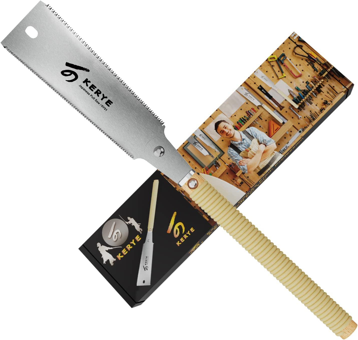 Japanese Hand Saw 9.5 Inch Dozuki Dovetail Wood Pull Saw Fine Woodworking Tool