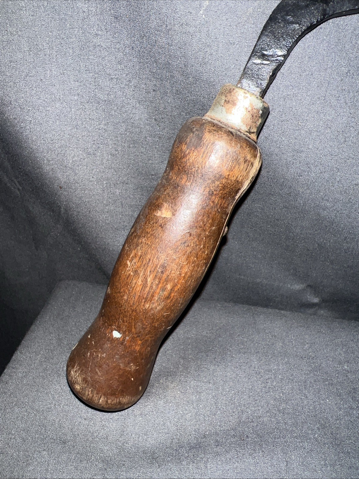 Antique 8″ Logging Draw Knife Tool 18″ Total Length Black Forged Patina