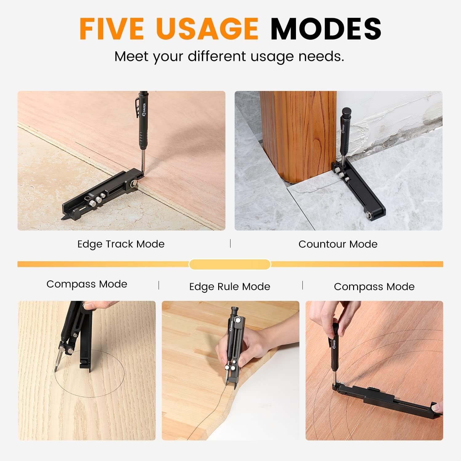 Compact Multi-Function Scribing and Measuring Tool for DIY Projects – 5.5 Inches