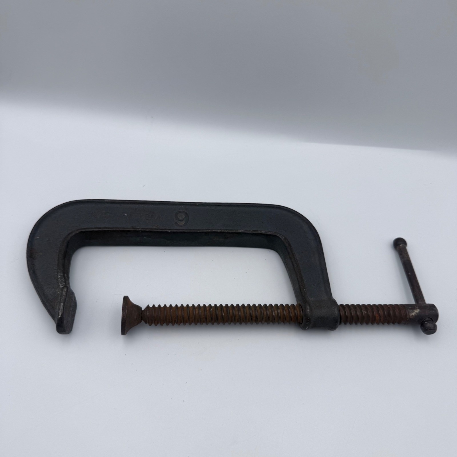 Vintage 6 Inch C-Clamp Malleable Iron Made in USA Industrial Hand Tool