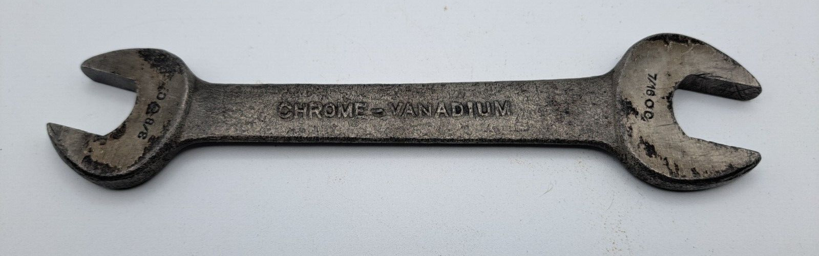 Vintage Bonney Chrome-Vanadium Open End Wrench, No 1727, 3/8 OC x 7/16 OC – USA