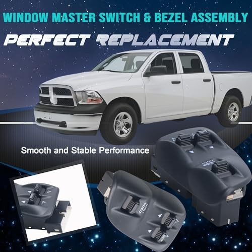 56021912AB Master Power Window Switch & Bezel Assembly Compatible with Dodge