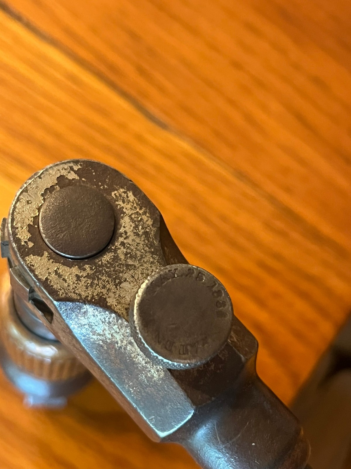 pat. 1886 by Davis Level & Tool Co.: carpenter’s brace with BRASS chuck