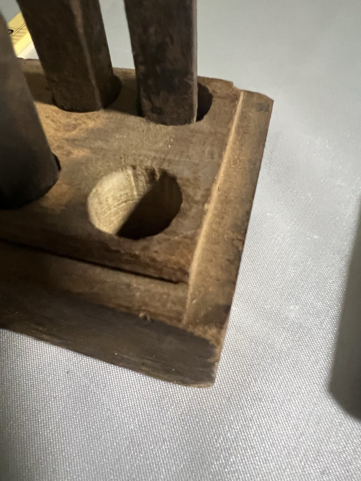 Antique Industrial Steel Number Stamp Punches 9 Piece Set In Wooden Holder