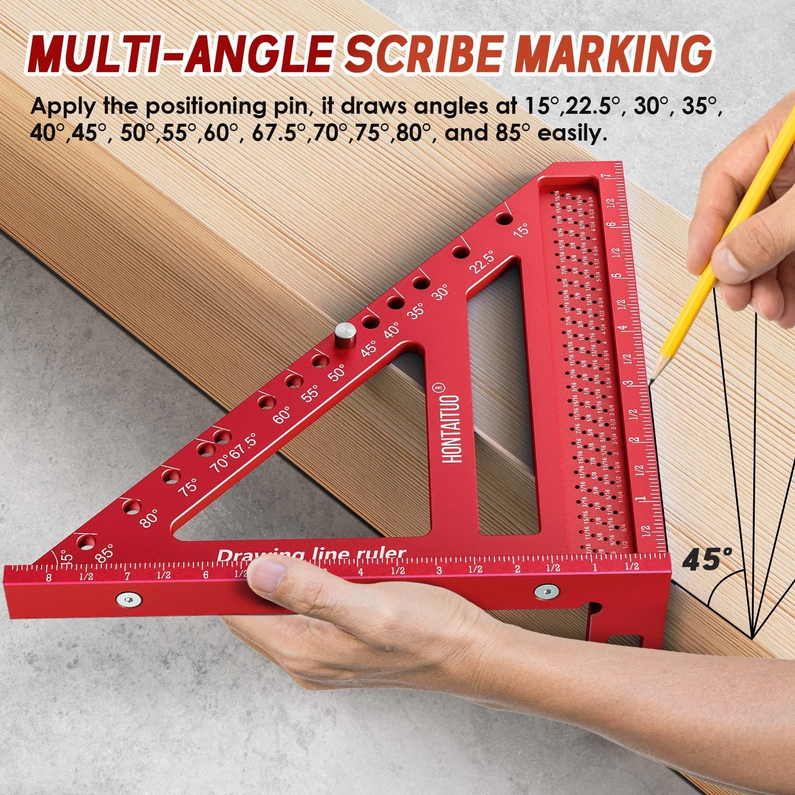 8.5 Inch Large Carpenter Square – Multi-Angle Measuring and Marking & Crea