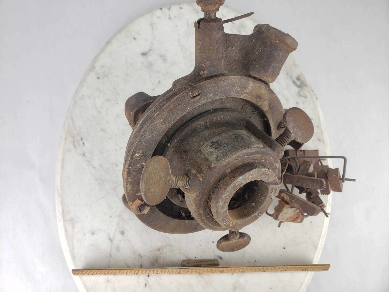 Vintage Toledo Pipe Threading Machine Die Head Model 1-A Dies Guides Threader