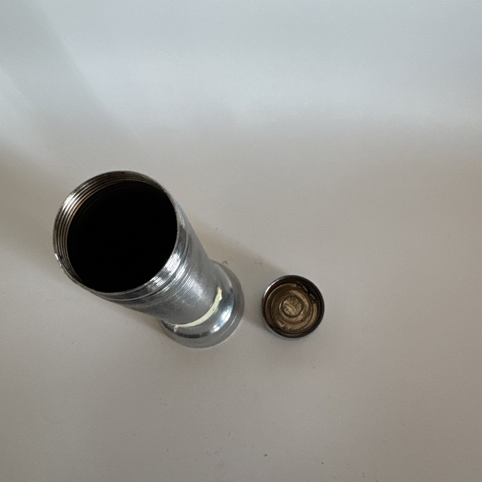 VTG Eveready Energizer Chrome Metal Flashlight 2-D Cell Ribbed Grip Works USA