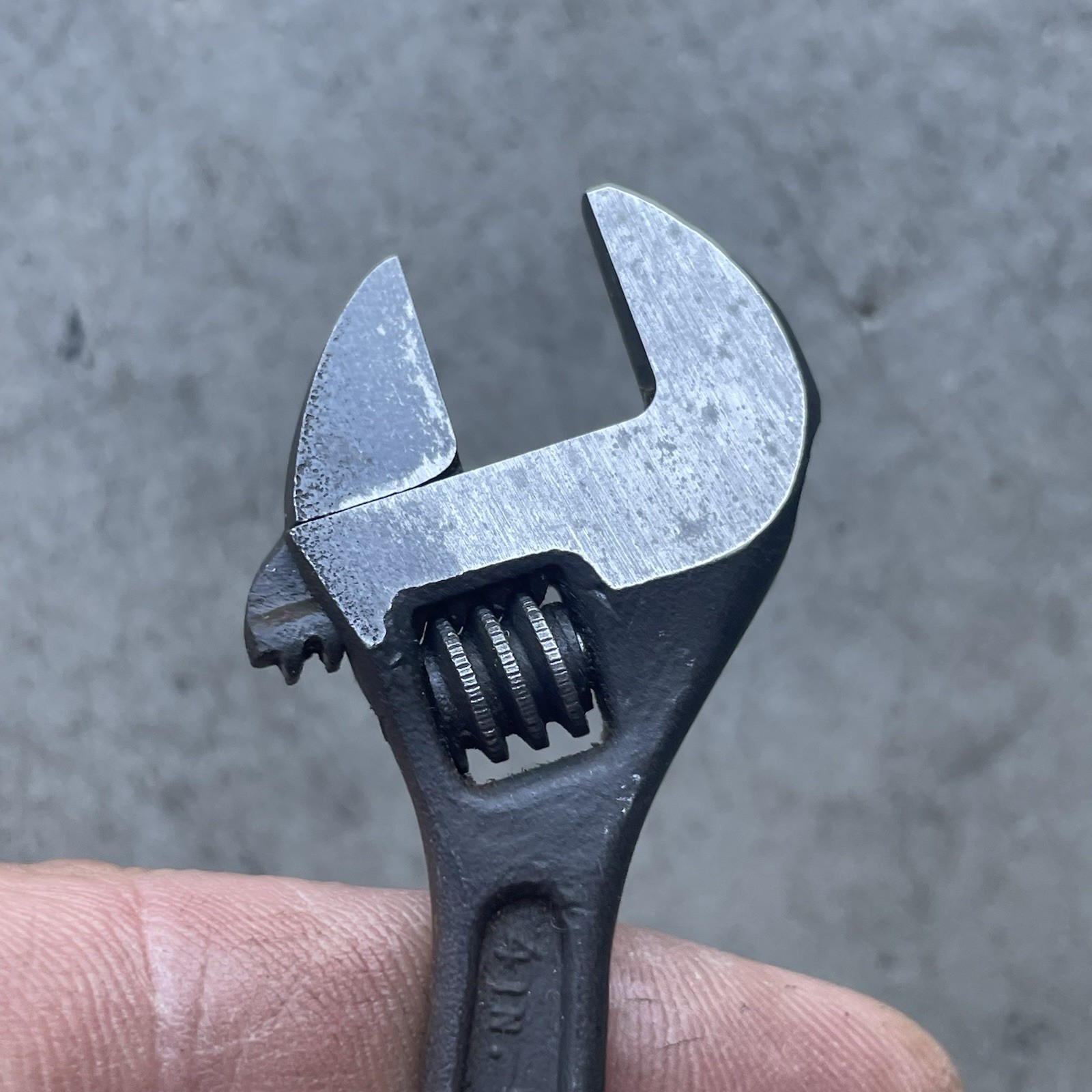 Vintage 4” Adjustable Wrench P & C Tools Black Oxide USA Nice!