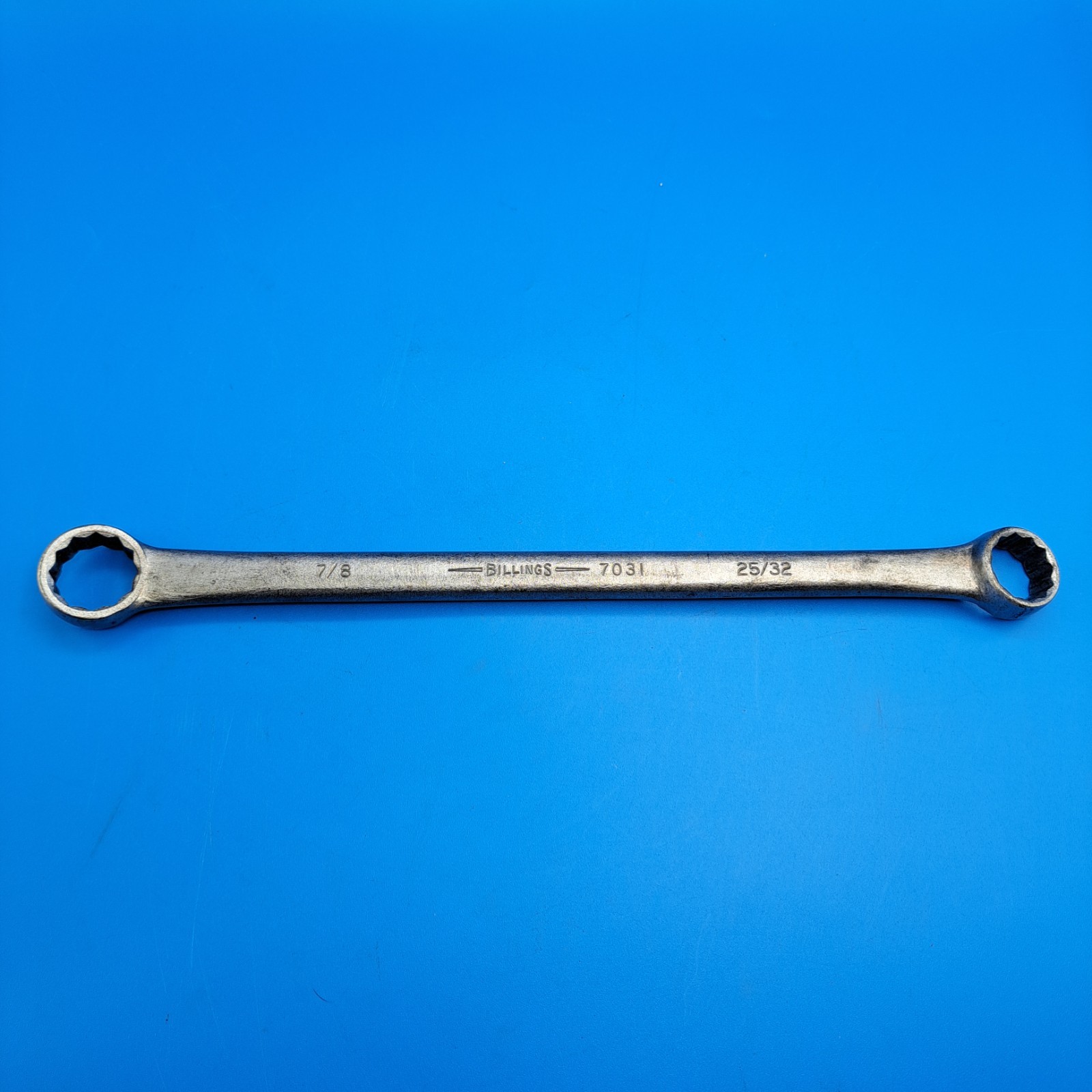 Vintage Billings Vitalloy 25/32 x 7/8″ Box End Wrench, No. 7031, Made in USA