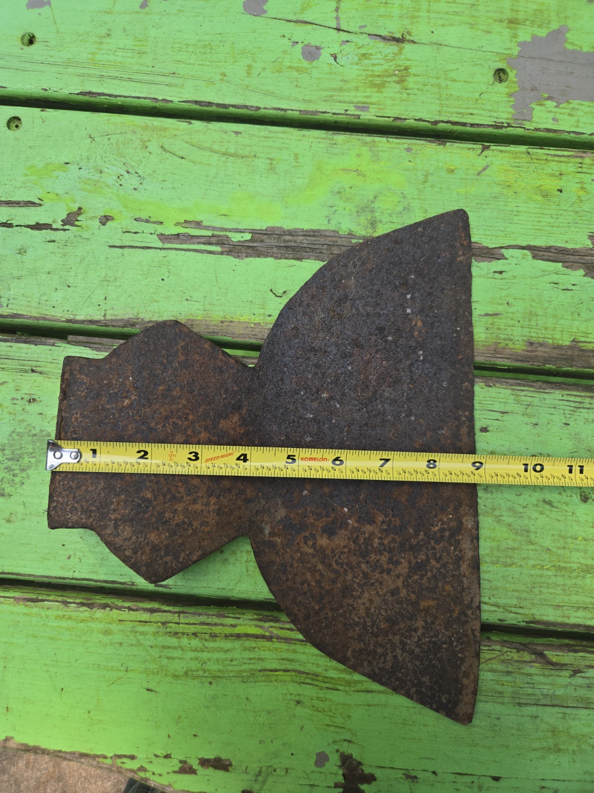 Antique Original Hand Forged Broad Axe Head Hewing Axe Primitive 6.5 Lbs.