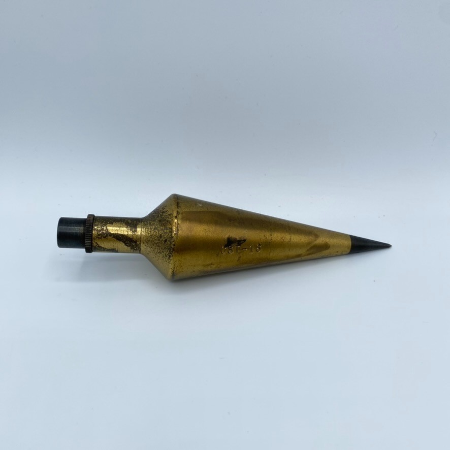Vtg Brass Plumb Bob CST-16 6″ 16 ounces