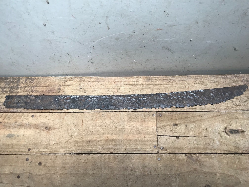 19th Century Hand-Forged Brush Knife or Cane Machete Blade North Florida