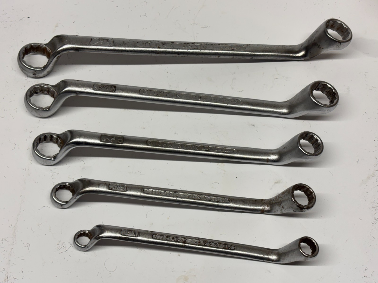 SET OF 5 ELORA AF RING SPANNERS No 110 SIZE 3/8″ UPTO 7/8″