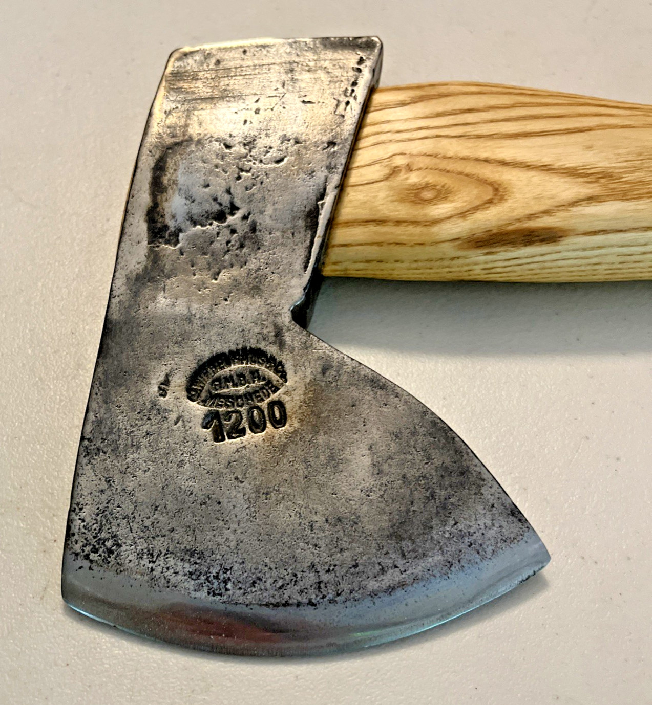 Wiebelhaus Oberharzer pattern; Unusual axe; custom handle; 3 lb 4+ oz; Germany
