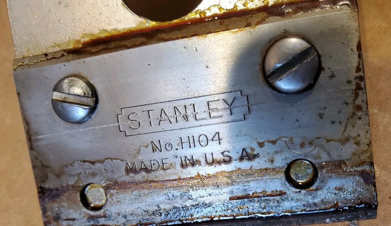 Vintage STANLEY no. H104 Hand Plane. Carpenters Woodworking Tool