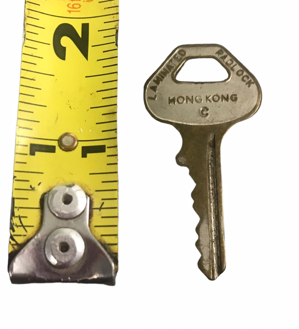 Vintage CC C C Laminated Padlock Key Hong Kong