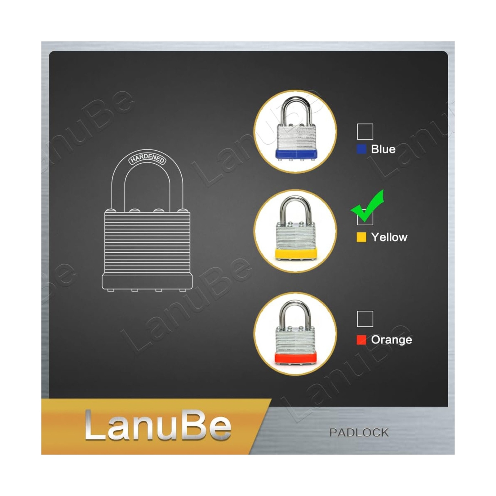 Lock Laminated keyed Padlock (1-9/16″, 40mm), keyed Alike Locks, Normal Shack…