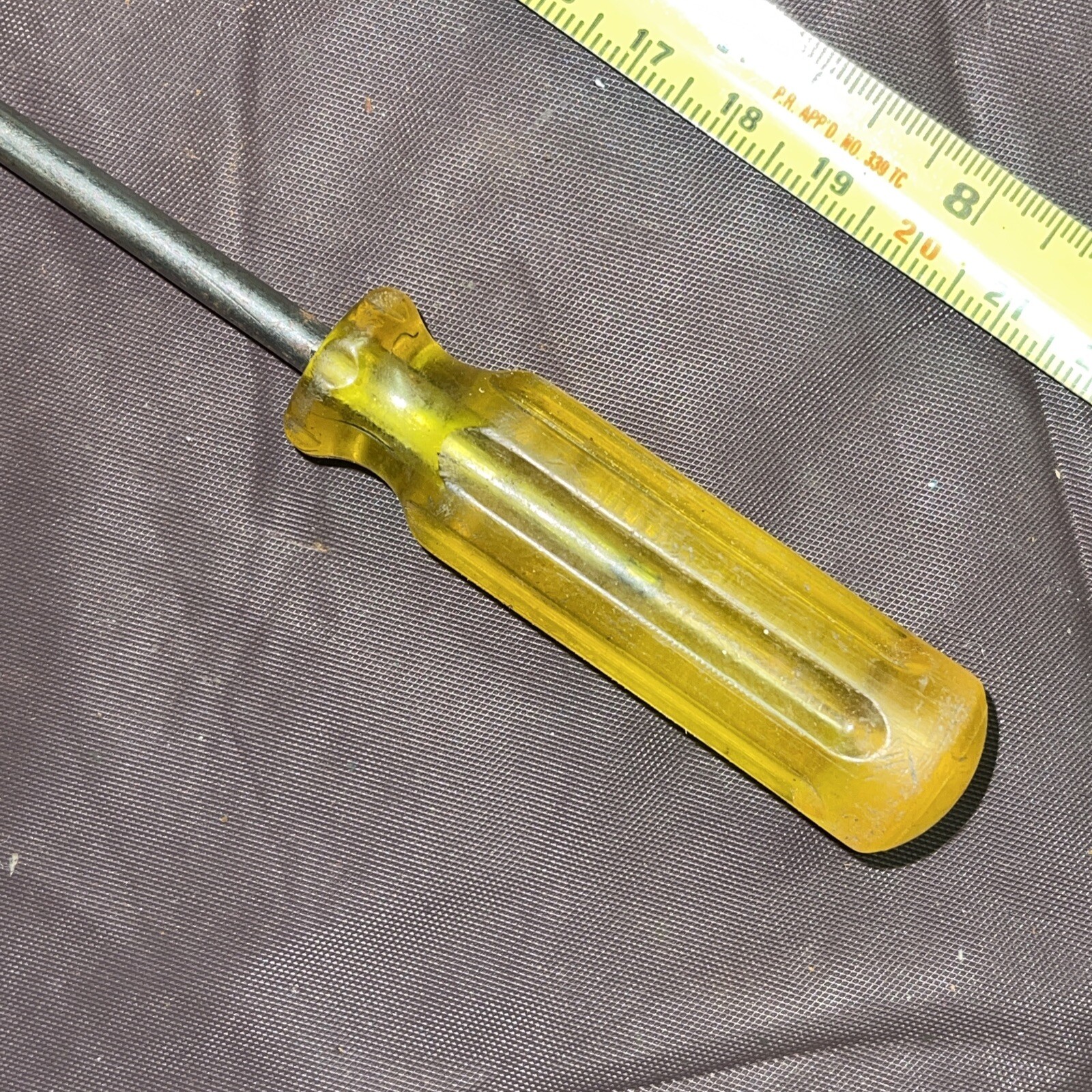 REGAL Tools USA 8-1/2” Flat Head Yellow Handle Slotted Screwdriver Vintage