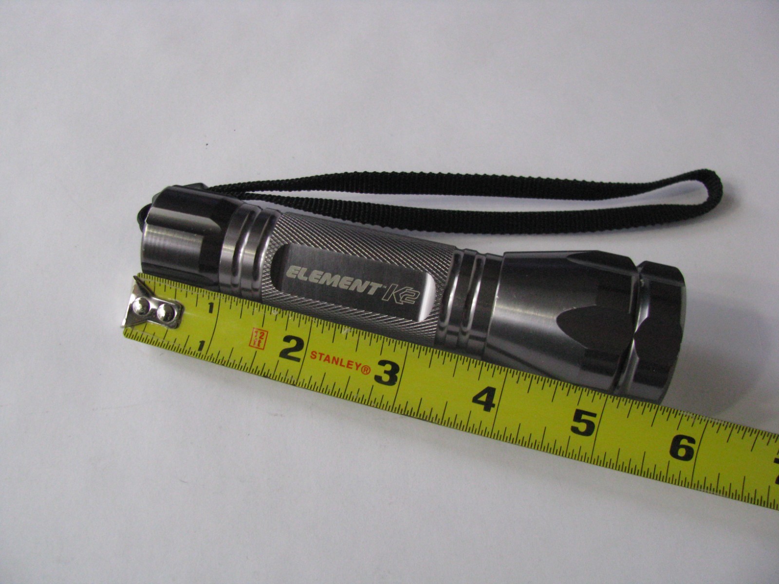 Element K2 Flashlight Sm Dark Grey Aluminum Flash Light 3x AAA Battery Powered