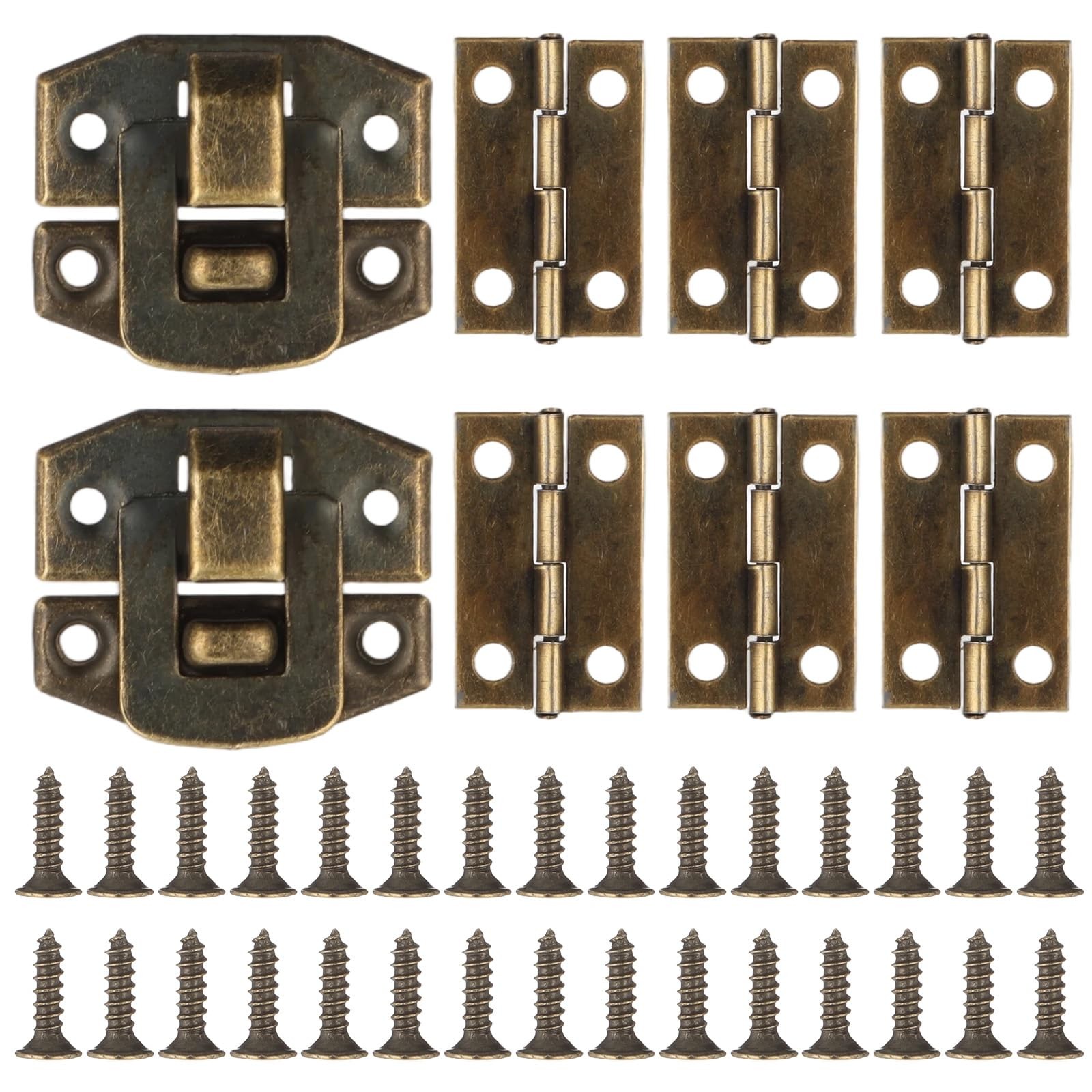 Small Hinges for Wooden Box, 6 PCS Antique Bronze Boxes