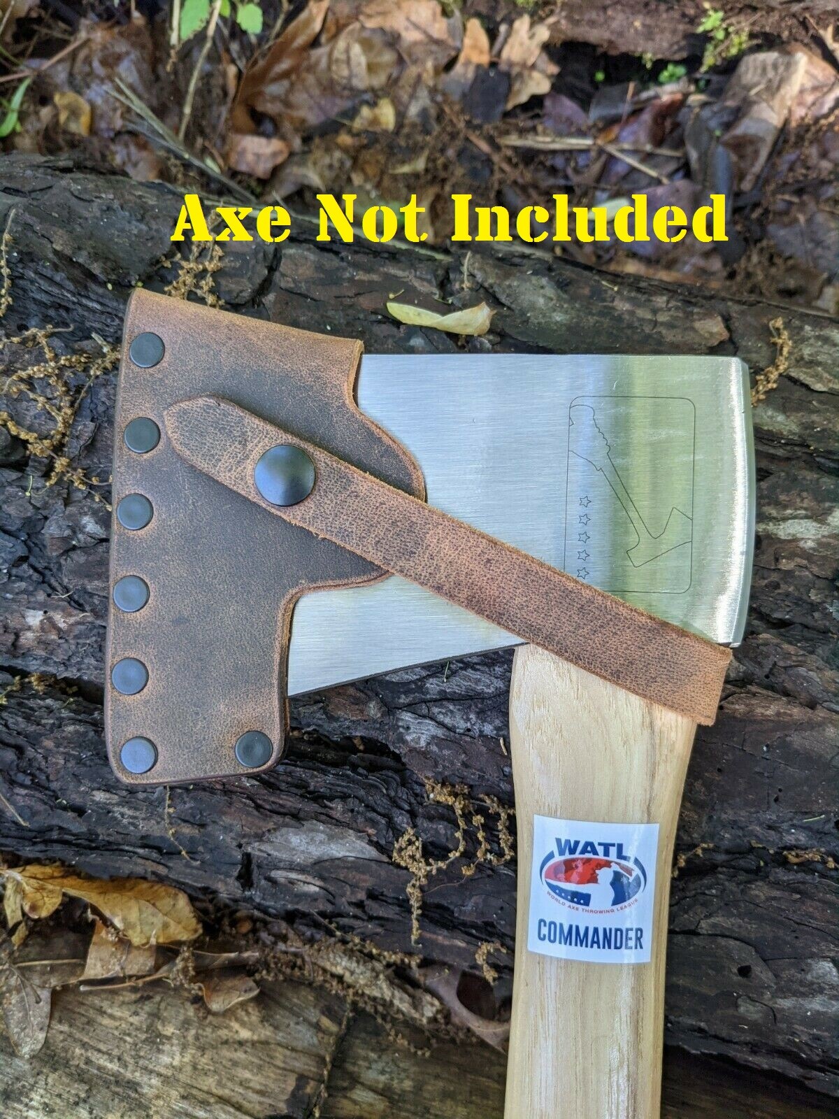 WATL The Commander Throwing Axe Buffalo Leather Sheath Mask (Axe NOT Included)