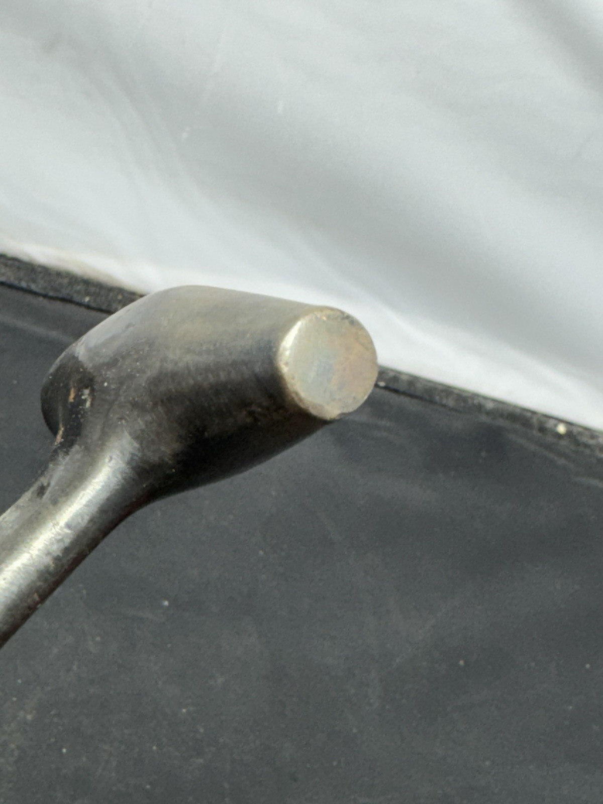 Vintage Small Metal Hammer,Old Gold,Silver,Jeweler Work Tool,A.8-1/4″long,2 End