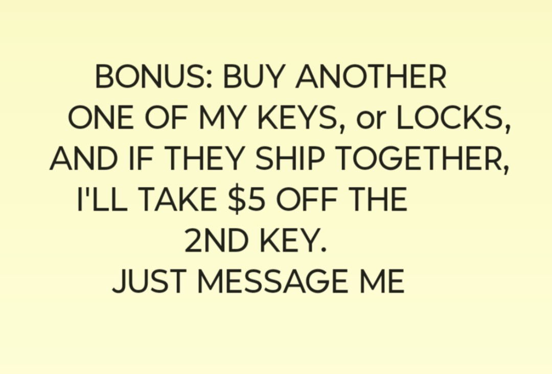 Not Stamped Best Lock “Do Not Duplicate This Key” Best # SMKD “G” Series Inc S&H
