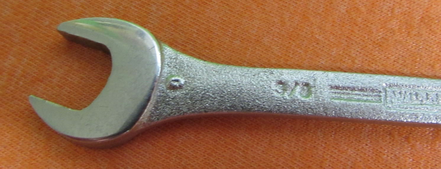 Williams 1721 USA Superrench Open End SAE Wrench Chrome 5/16″ – 3/8″ Vintage
