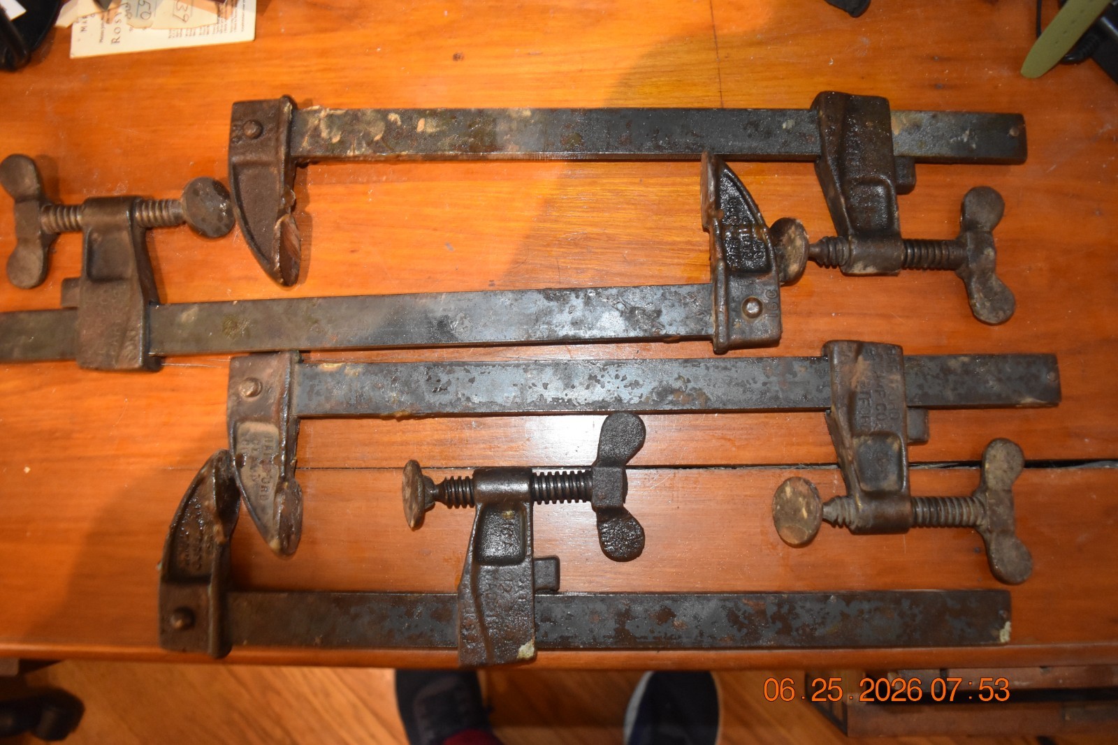 FOUR Vintage HEAVY duty Hartford Clamp Co. Clamps. 16″