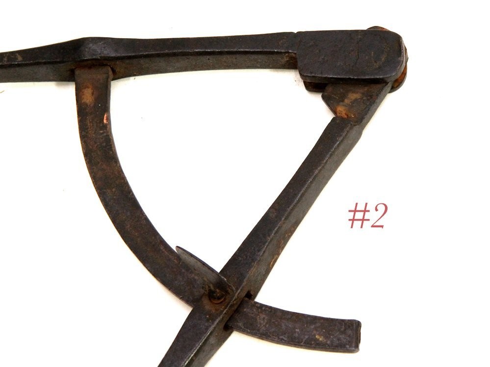 antique primitive IRON BLACKSMITH MADE LONG 15 INCH DIVIDERS calipers