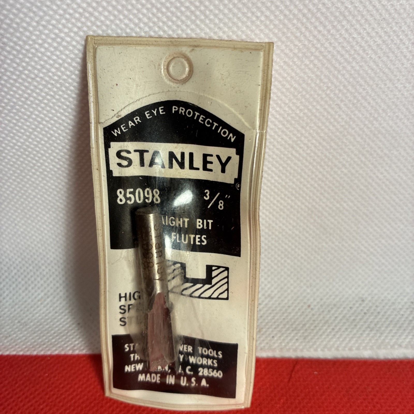 One Stanley 85098 Straight Bit Two Flutes 3/8”New Bern, NC Made In USA
