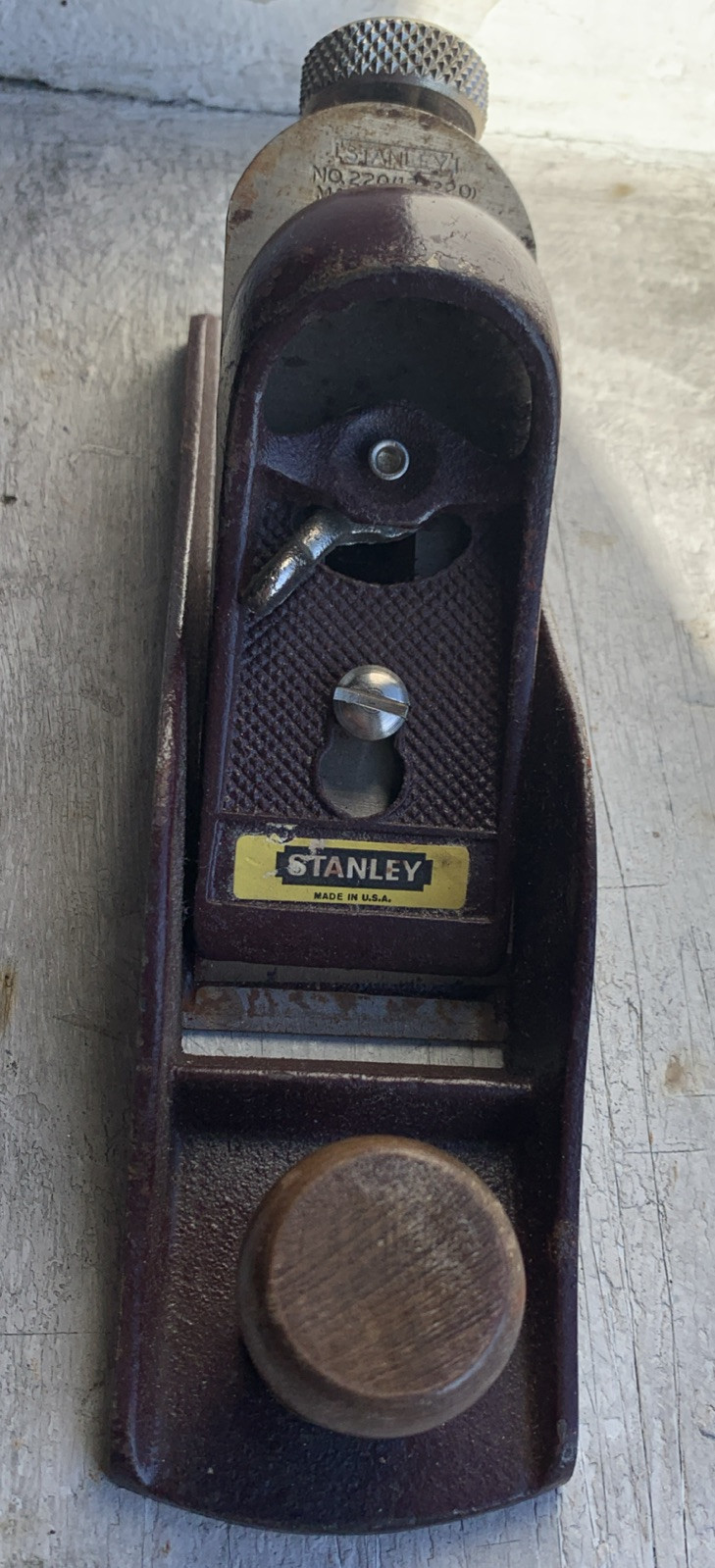 Vintage Stanley C-255 X4 220 Block Plane 7 Inch Made USA