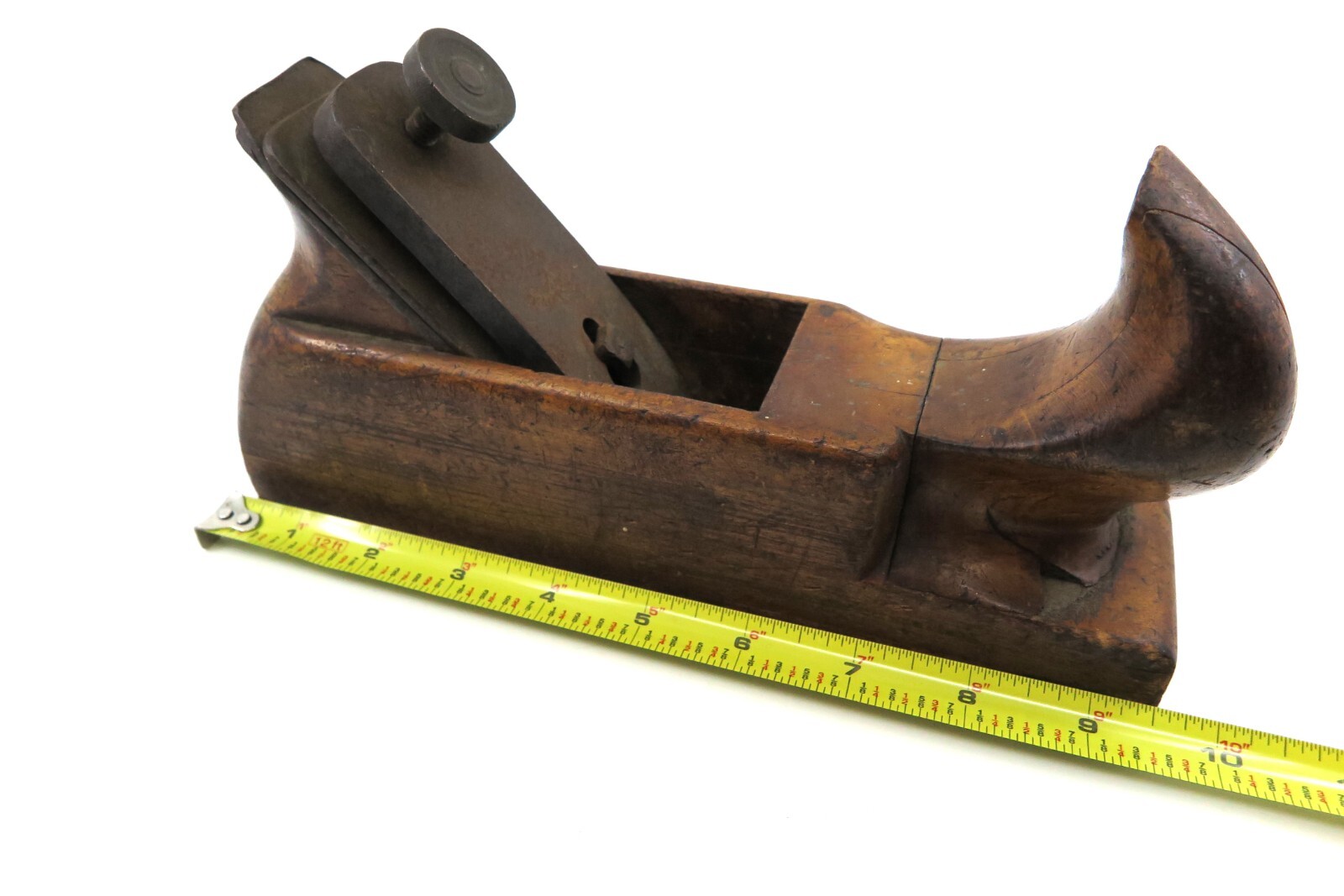 Antique Wooden Horn Hand Plane, contoured curved twisted horn.
