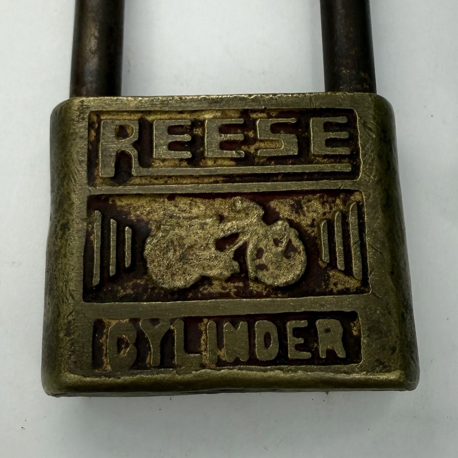 VINTAGE BICYCLE REESE CYLINDER PADLOCK LOCK WITH 2 KEY’S 1950’s MADE IN USA