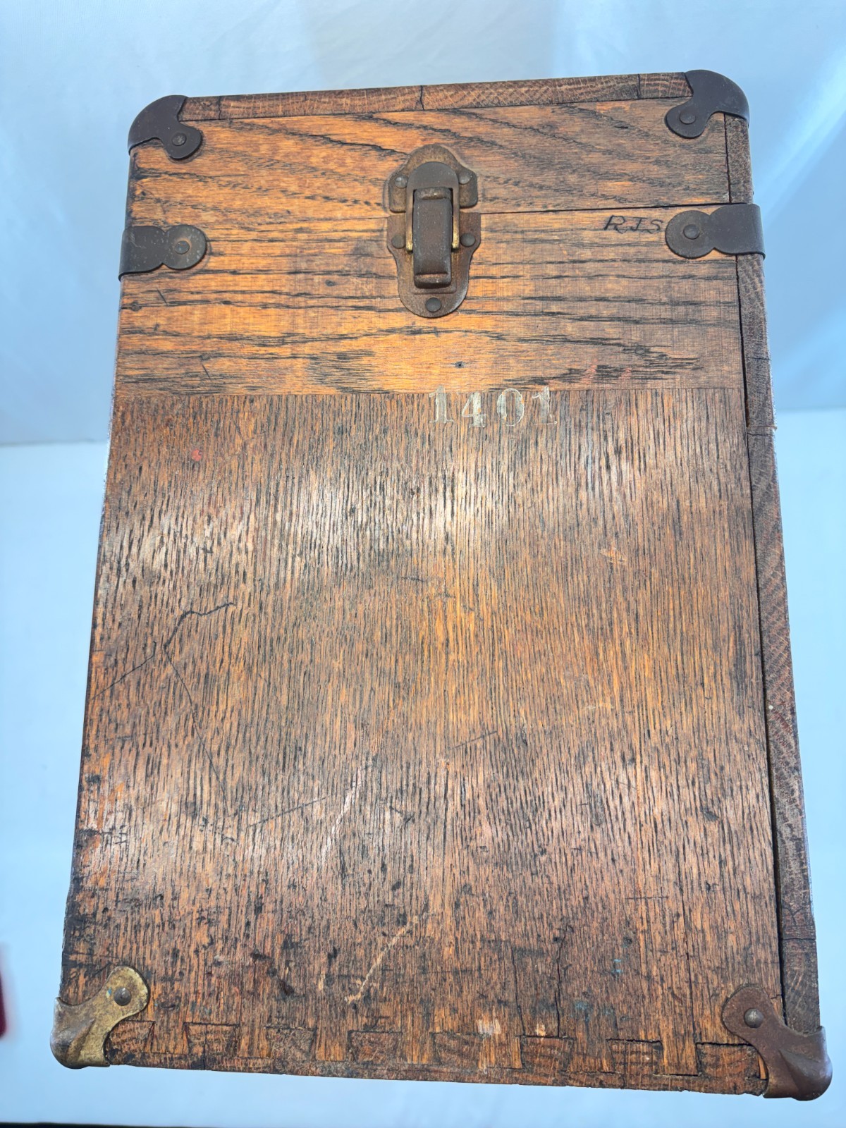 Vintage Oak Machinist Tool Chest 8 Drawer Yale Lock Bevel Mirror Gerstner Style