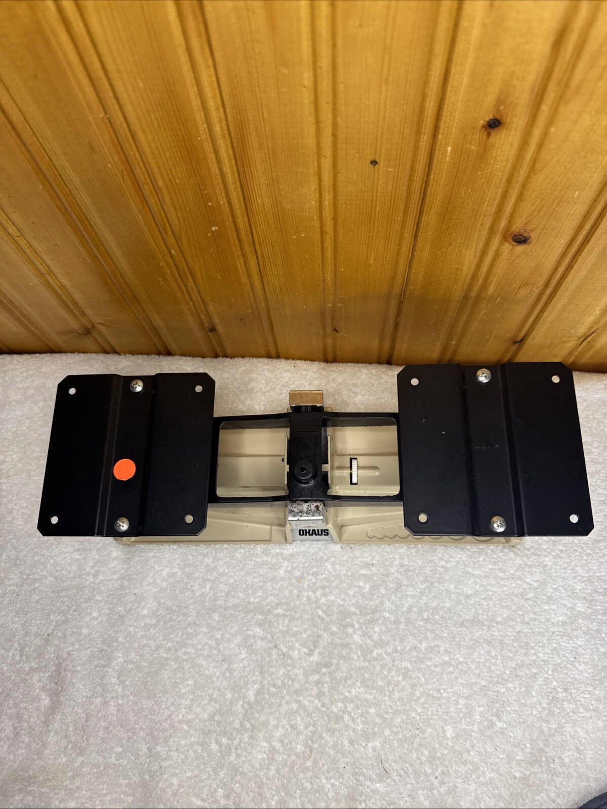 vintage OHAUS balance scale metal lab U.S. Pat. No. 212,907-3,527,311 No Weights