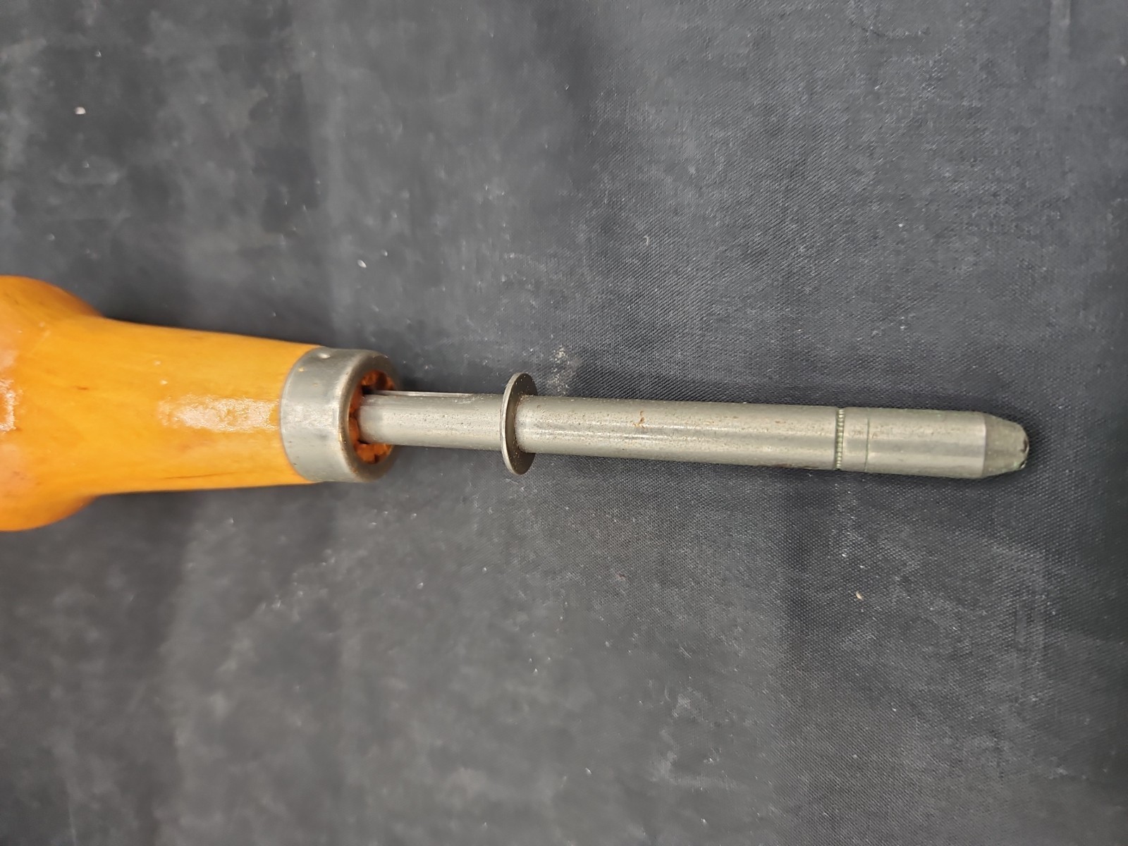 Vintage Star Clay Center Ohio Brad Nail Pusher Driver Tool Wooden Round Handle